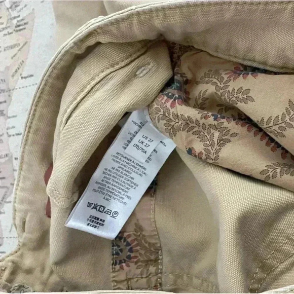 Pilcro Wide Leg Carpenter Khaki Canvas Pants Size 27 EUC - Picture 9 of 9